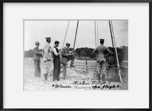 1909 Photo Wilbur Wright and G.M. Cramer "timing the flight, " surrounded by U.S.