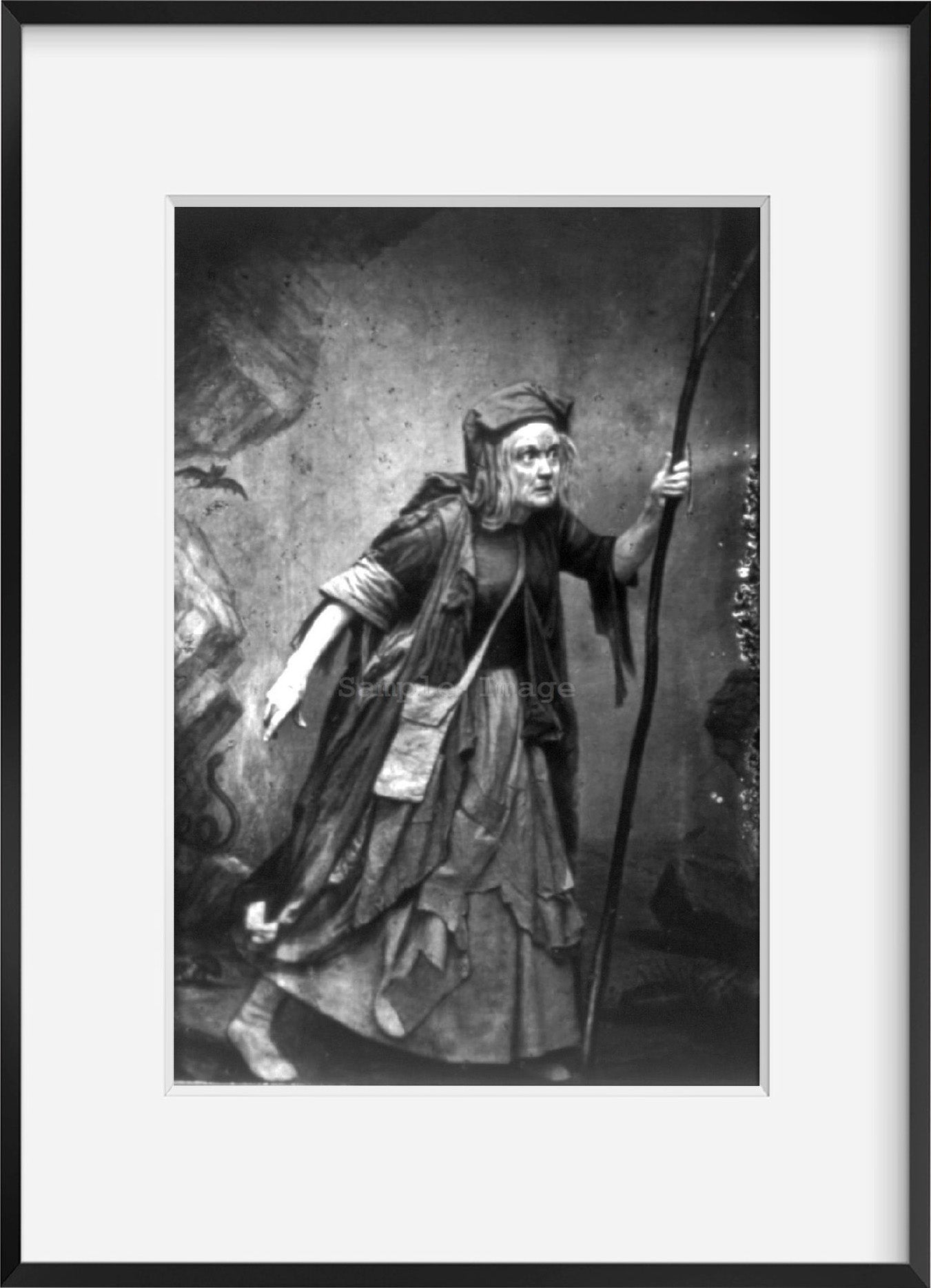 ca. 1855, printed later photograph of Charlotte Cushman as Meg Merrilies in "Guy