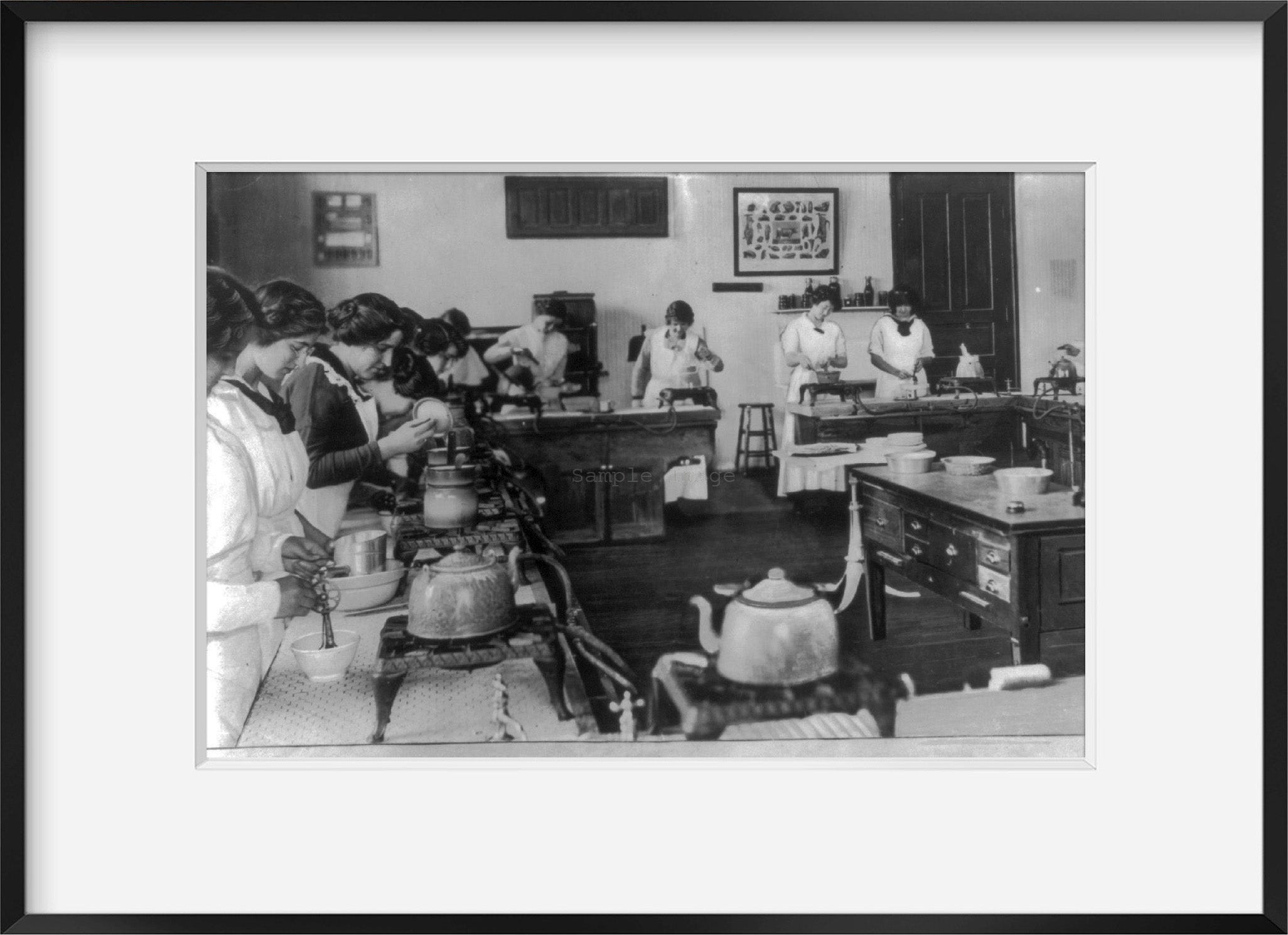 Photograph of Home economics classes: Cooking School in State Normal College, Na