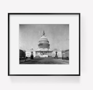 1915 photograph of D.C. Washington. Capitol. Exterior. 1915. View with flags fly