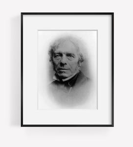 Photograph of Michael Faraday, 1791-1867 Summary: Head and shoulders, facing sli
