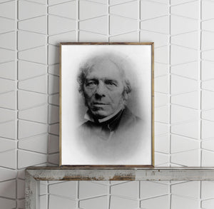 Photograph of Michael Faraday, 1791-1867 Summary: Head and shoulders, facing sli
