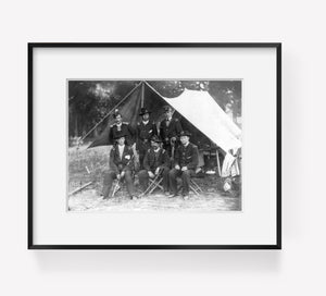 1862 Photo Lt. Rufus King, Lt. Alonzo Cushing, Lt. Evan Thomas and three other a