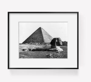 1862? photograph of The Great Pyramid and the Sphinx, Gezeh, Egypt