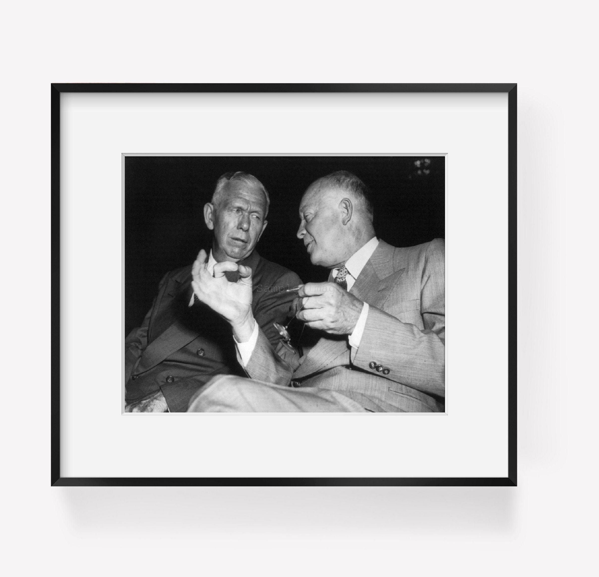 1950 July 5 photograph of Dwight D. Eisenhower with Gen. George C. Marshall at t