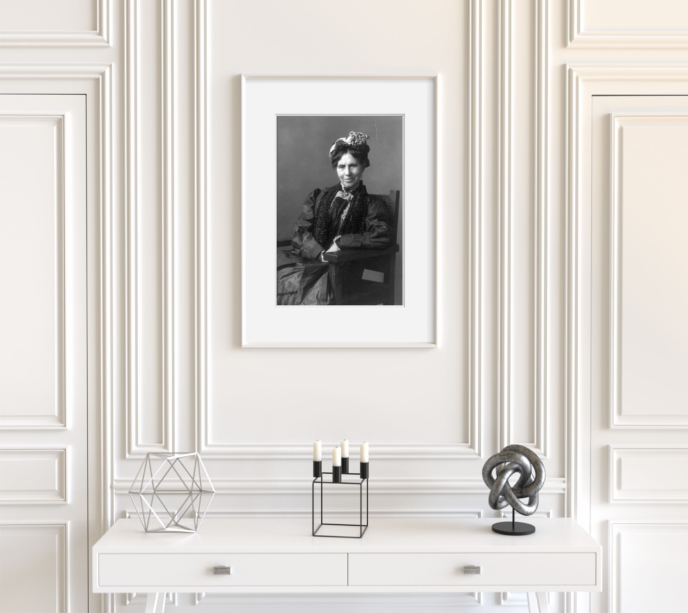 Vintage 1909 photograph of Clara Barton, 1821-1912 Summary: 3/4 lgth., seated, f