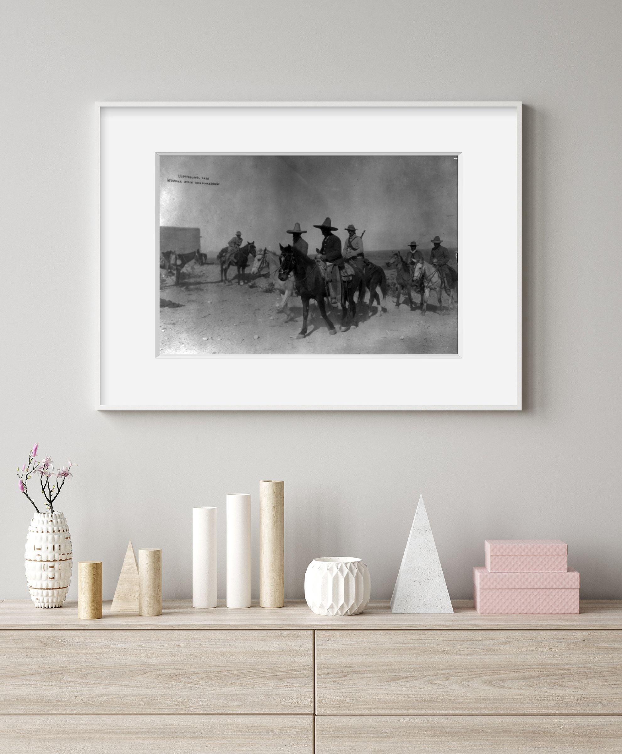 c1914 Jan. 29 photograph of Mexican War, 1914: 6 mounted rebels