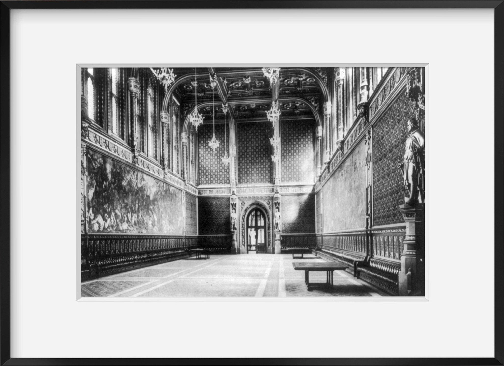 Photo: The Royal Gallery House of Lords, interior, London, England, c1901-1919, Parli