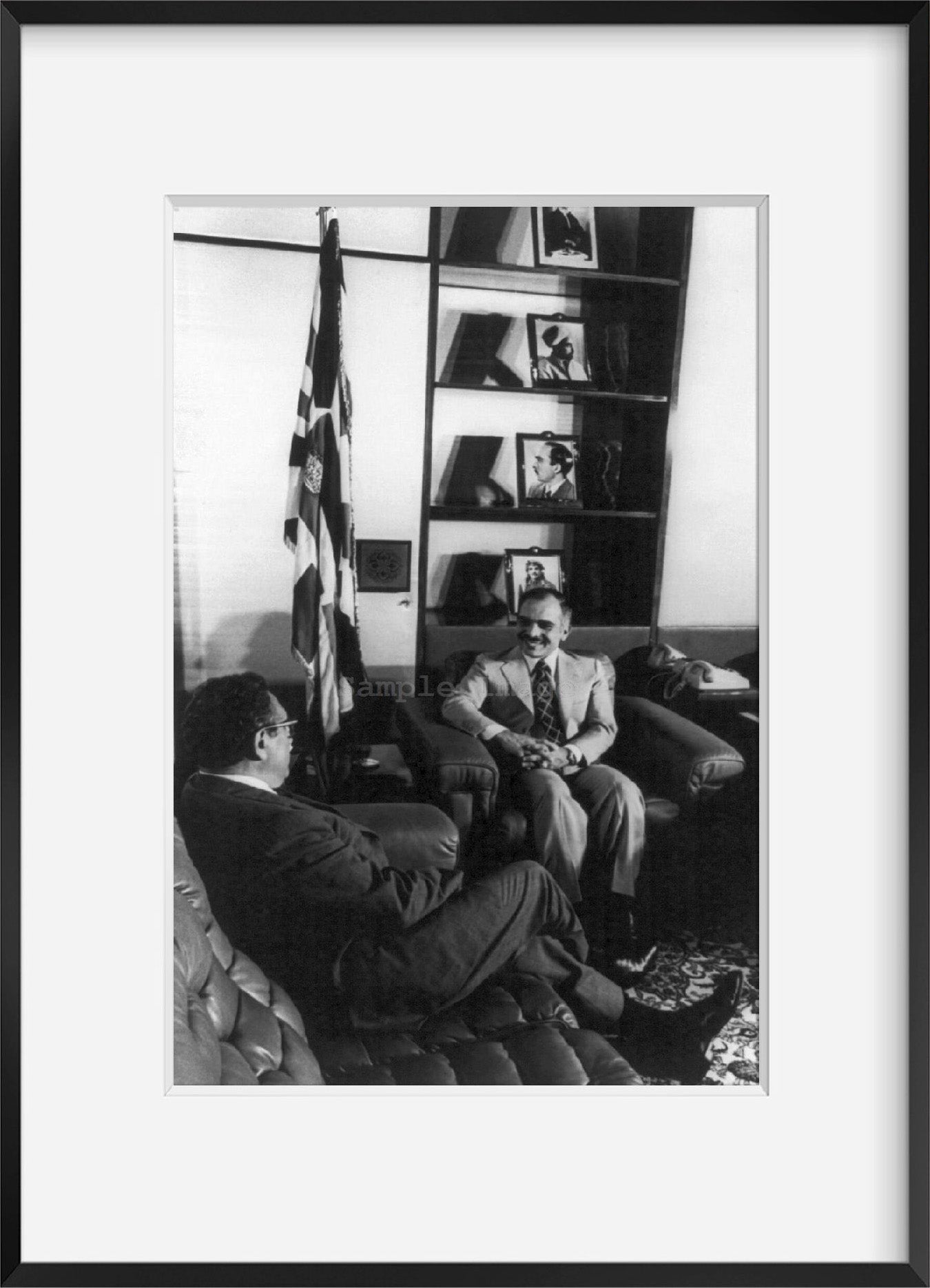 Photo: Henry Kissinger and King Hussein of Jordan, 1975
