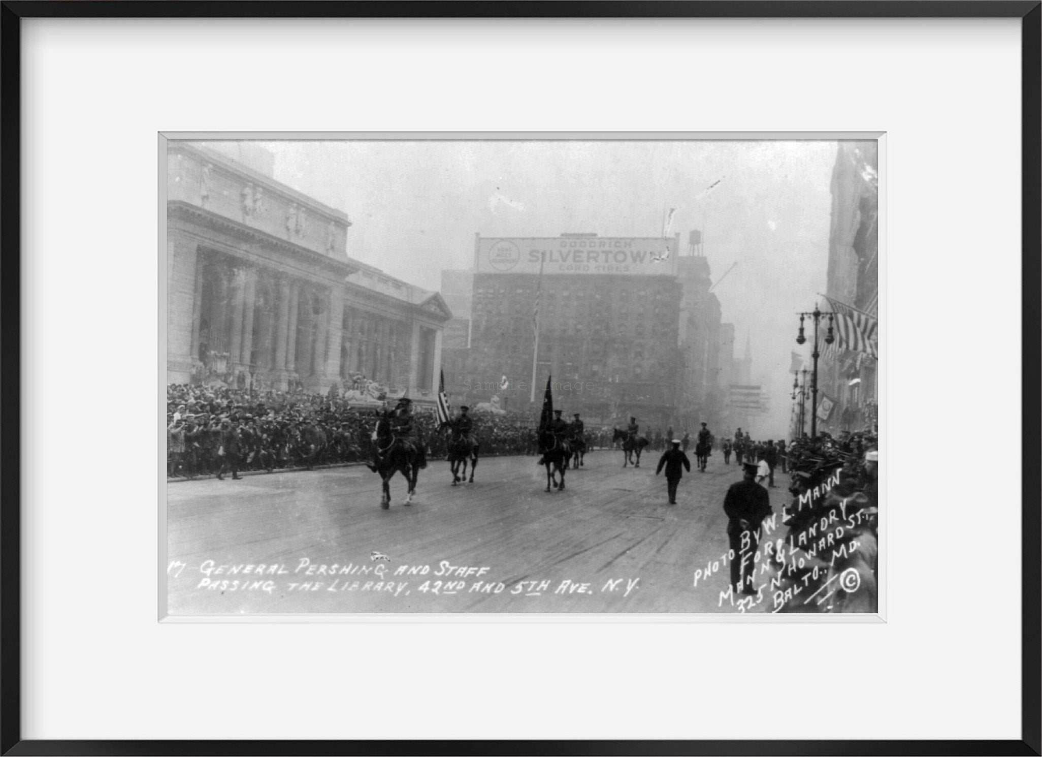 Photo: General Pershing, Parade 42nd and 5th Ave., N.Y., c1919