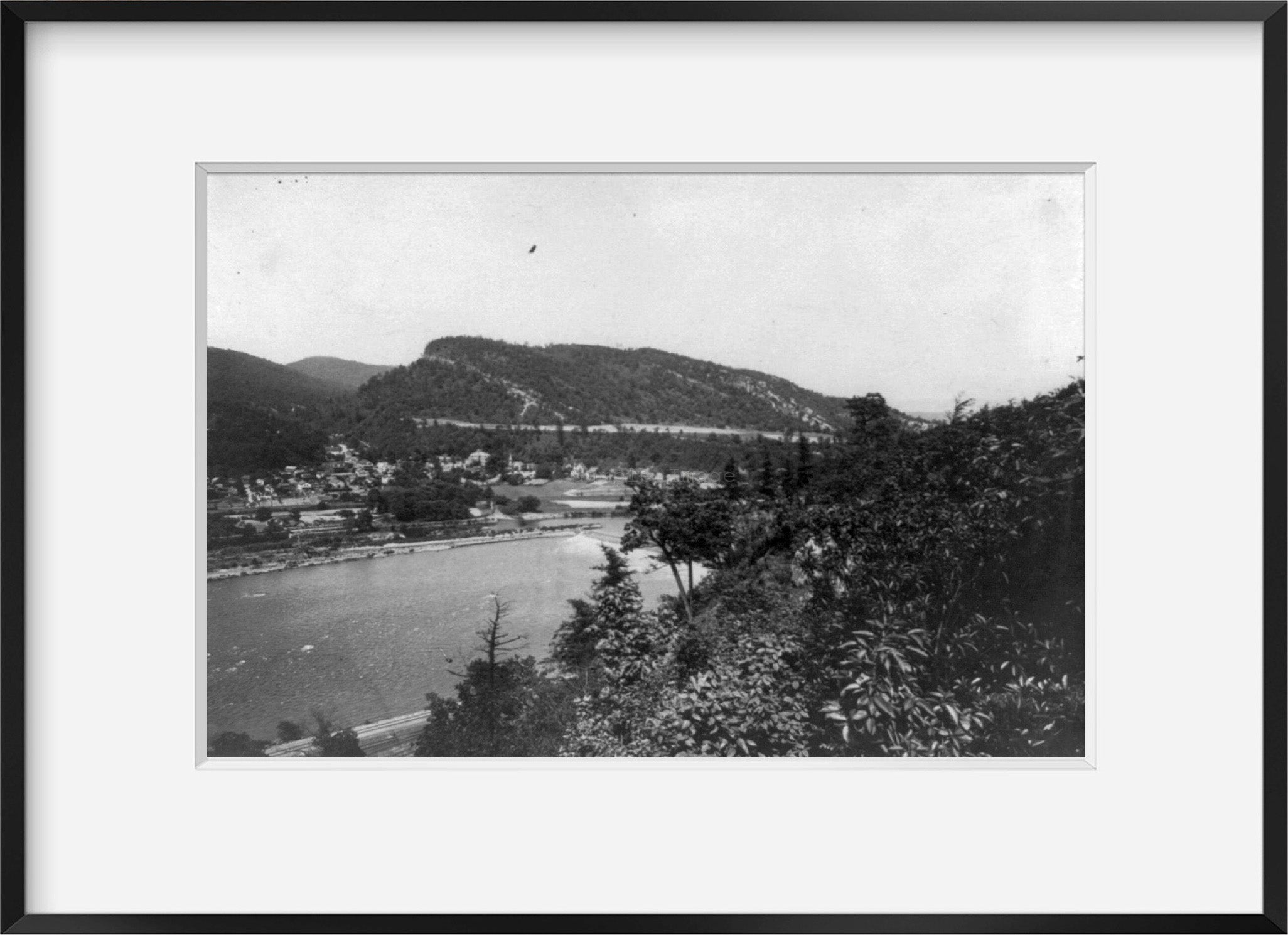 c1906 photograph of Tilbury's Knobb from Pikes Peak, Nanticoke, Pennsylvania
