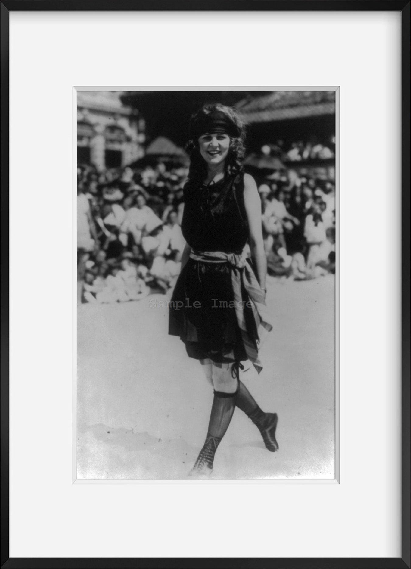 Photo: Margaret Gorman, 1905-1995, wearing bathing suit, Miss Washington, 1st prize