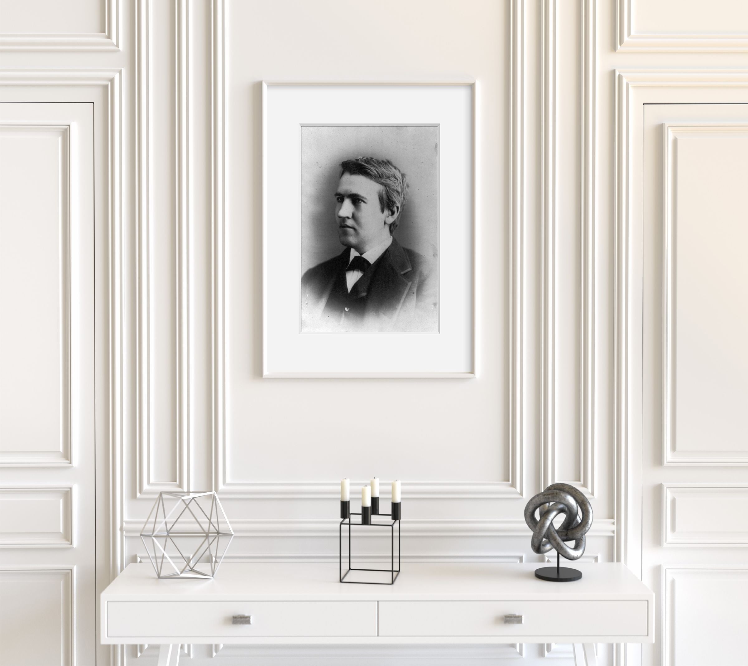 c1880 photograph of Thomas Alva Edison, 1847-1931 Summary: Head and shoulders, f
