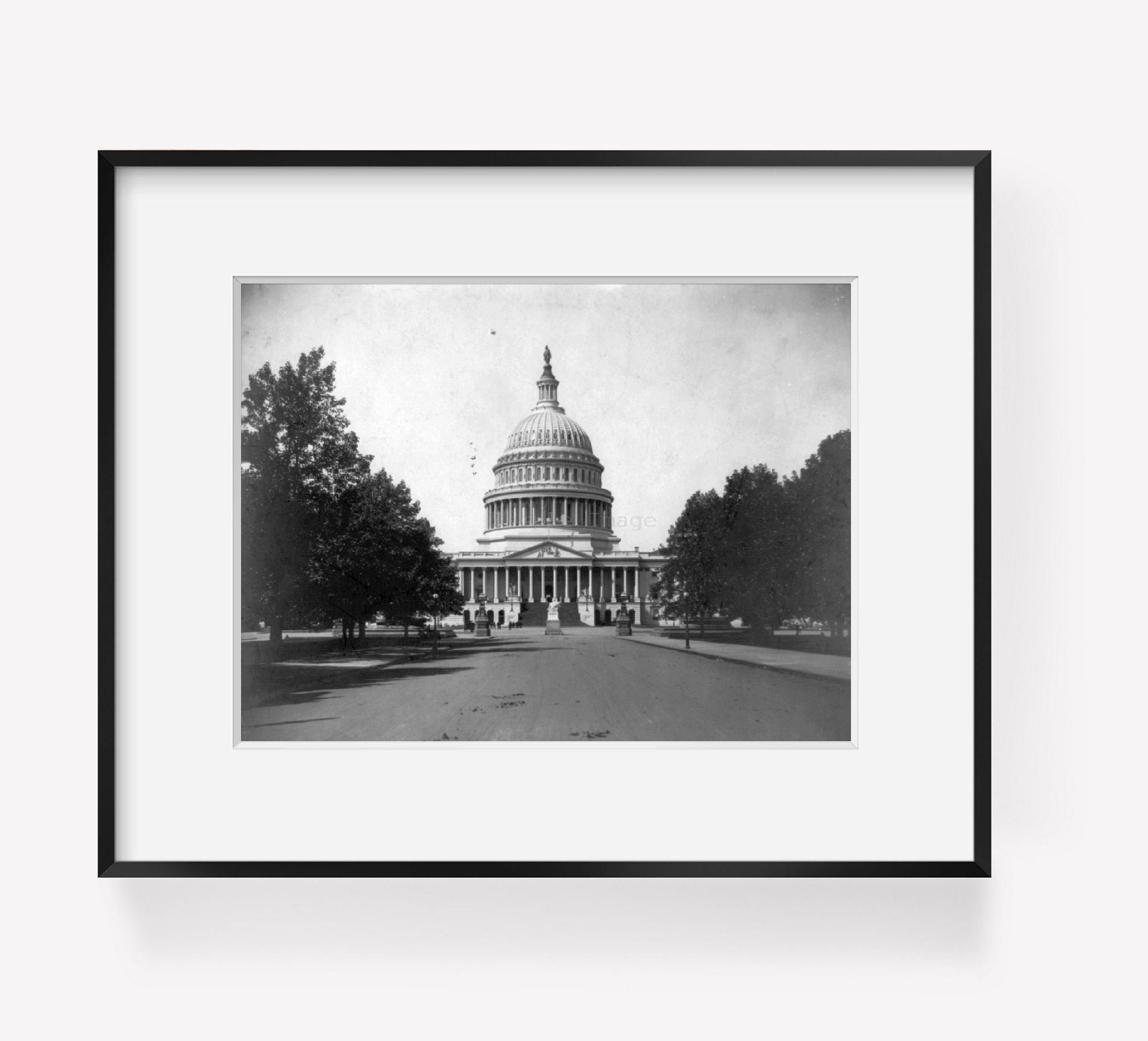 between 1880 and 1910 photograph of U.S. Capitol: East front (detail with dome)