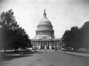 between 1880 and 1910 photograph of U.S. Capitol: East front (detail with dome)