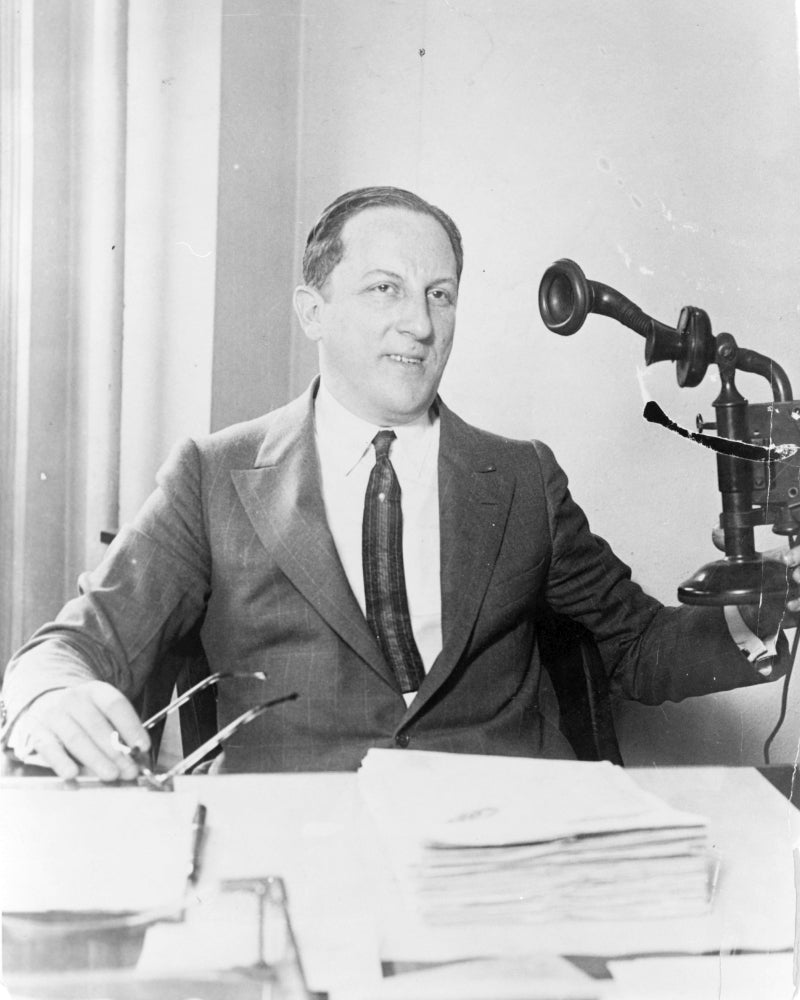 Photo: Arnold Rothstein, Behind Desk, The Brain, Businessman, Racketeer, Gambler, King