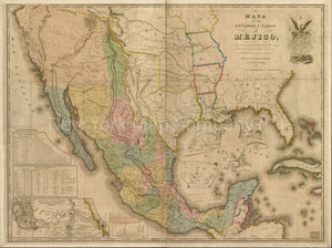 1847 mapa de los Estados Unidos de Méjico: segun lo organizado y definido por las varias actas del congreso de dicha républica y construido por las mejores autoridades. Map Subjects: Historical Geography | Mexican War | Mexico |