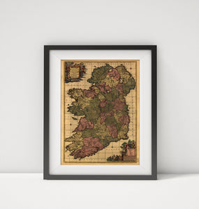 1700 Map | Regni et insulae Hiberniae delineatio in qua sont Lagenia, Ultonia, Connachia et Momonia provenciae | Ireland - New York Map Company