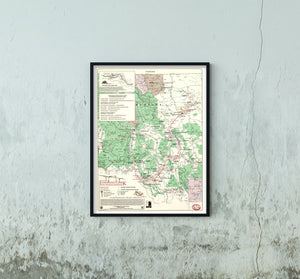 1990 Map | Lewis and Clark in the Rocky Mountains | Idaho | Lewis and Clark Expedition | Lewis and Clark National Historic Trail | Montana | Rocky Mountains | Trails | United States Panel Lewis and Clark in the Rocky Mountains: the Lewis and Clark Nation
