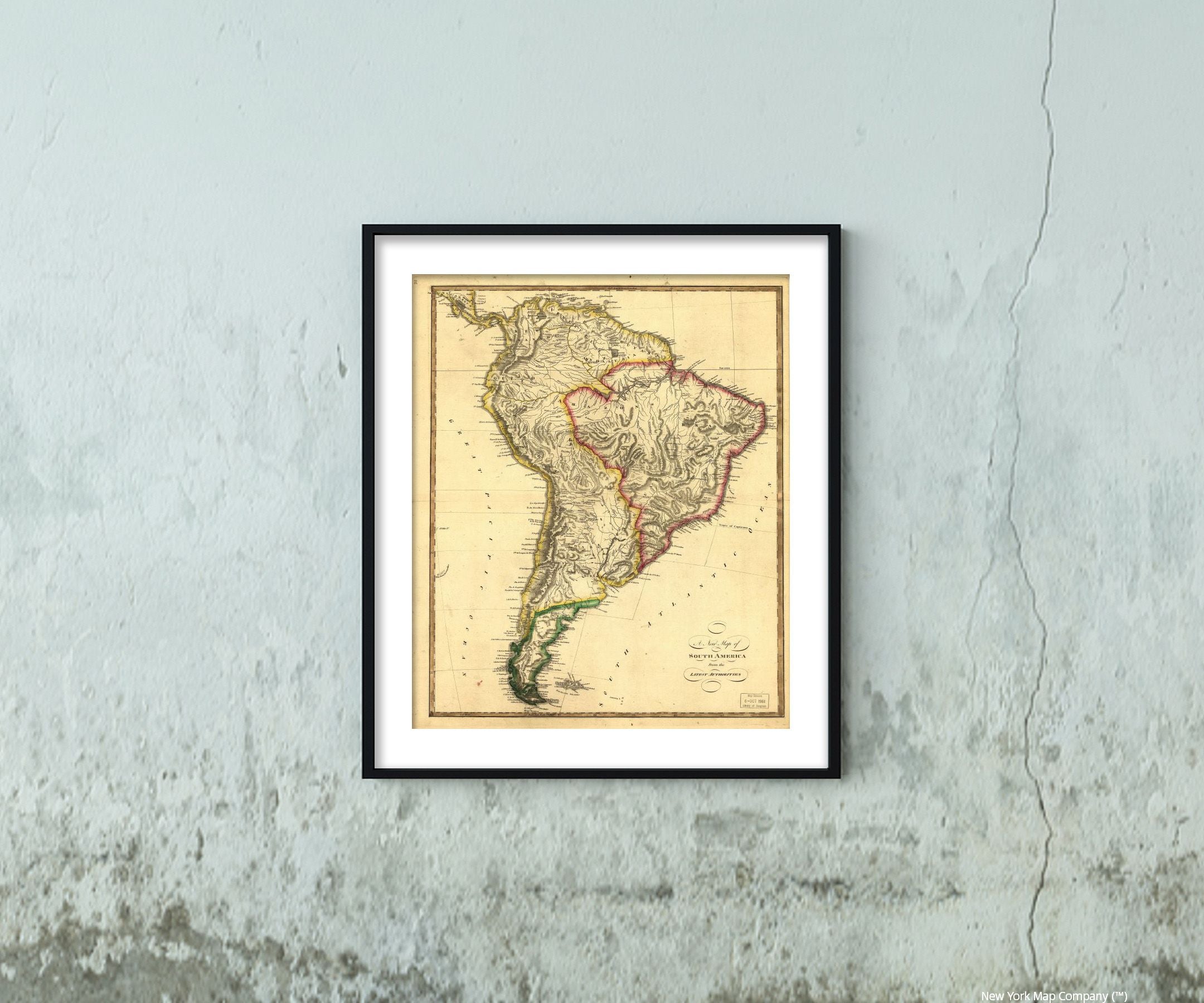 1810 map New map of South America from the latest authorities.