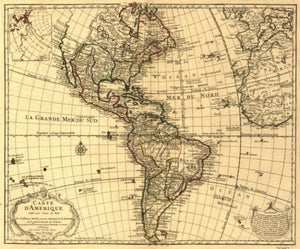 1780 map Carte d'Amerique dressée pour l'usage du Roy.