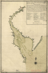 1780 map Plano de la Bahia de la Ware y entrada de Filadelfie .. Map Subjects: Delaware | Delaware Bay | Delaware Bay Del And NJ | Delaware River | Delaware River NY-DEL And NJ | Nautical Charts | New Jersey | New York |