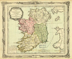 1766 map L'Irlande divisée par provinces civiles et ecclesiastiques. - New York Map Company