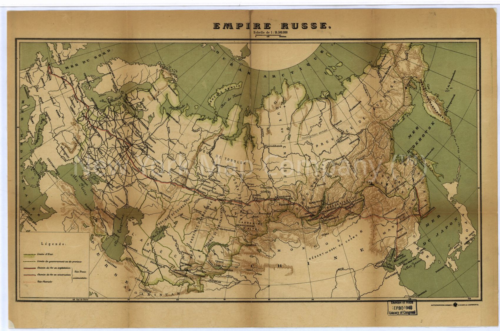 1900 map Empire Russe. Map Subjects: Russia
