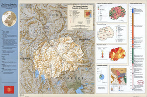 1994 map The former Yugoslav republic of Macedonia, summary map. Map Subjects: Charts | Diagrams | Etc | Economic Conditions | History | Land Use | Macedonia | Macedonia Republic | Physical | Population Density | Territory | National