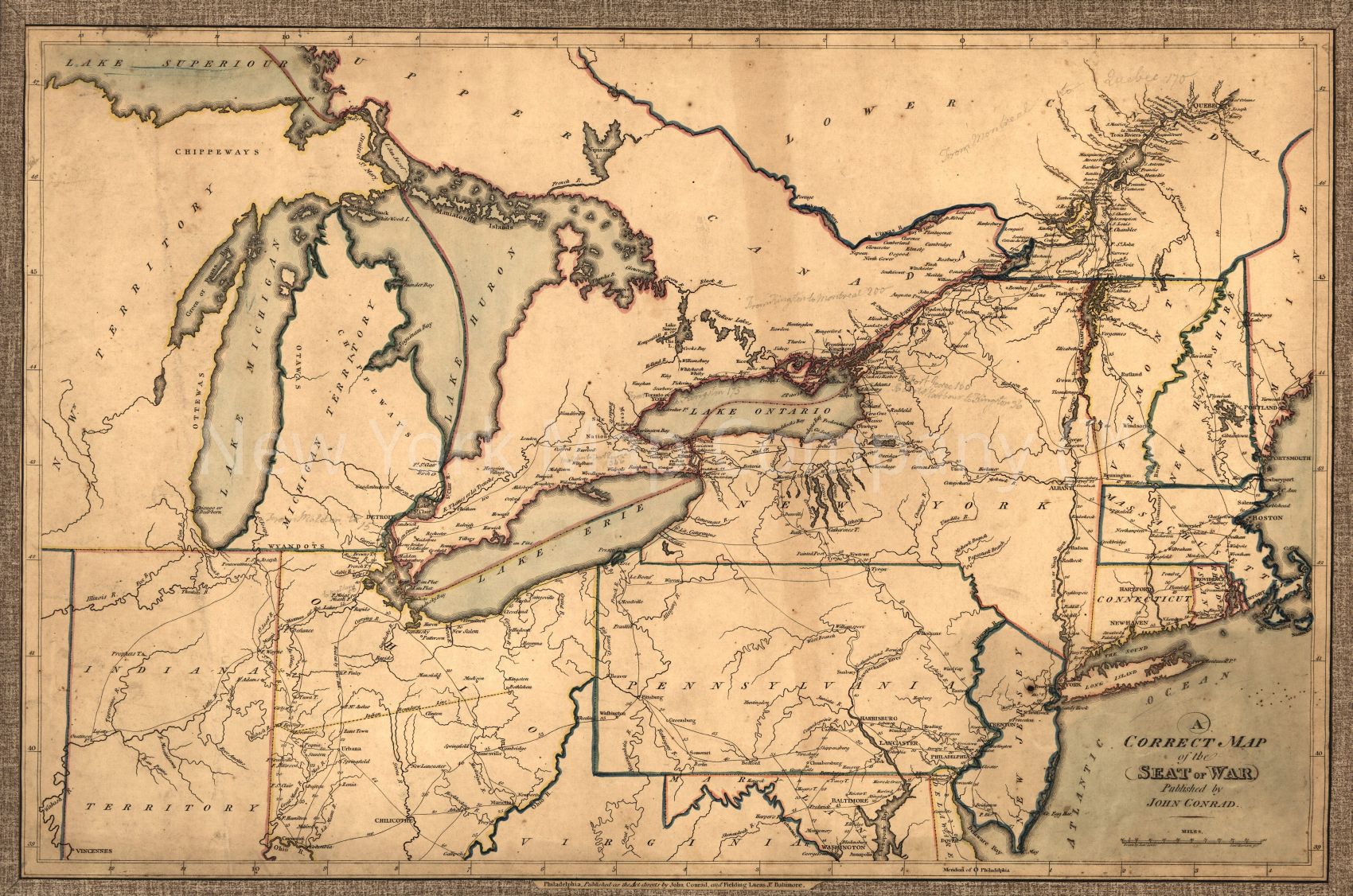 1812 mapVintage map: seat of war. Map Subjects: Canada | History | Northeastern States | War of 1812