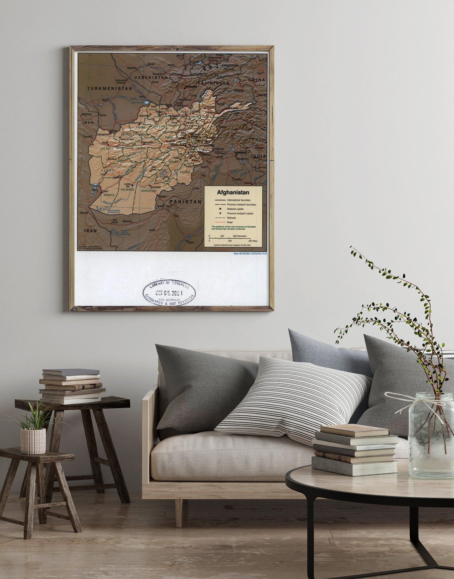 2001 Map| Afghanistan| Afghanistan Map Size: 18 inches x 24 inches |Fi - New York Map Company