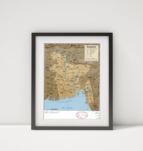 1996 Map | Bangladesh | Bangladesh Base 802491 (544488) 5-96.