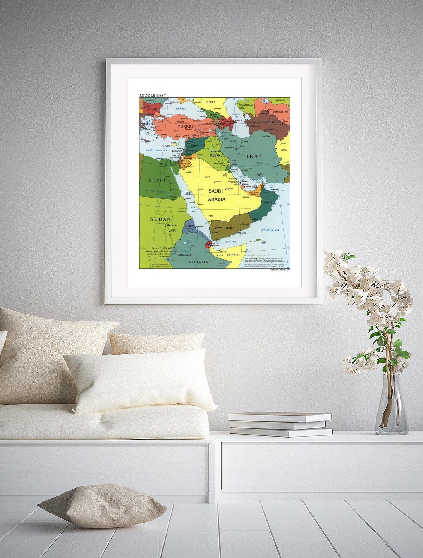 2003 Map| Middle East| Middle East Map Size: 20 inches x 24 inches |Fi - New York Map Company