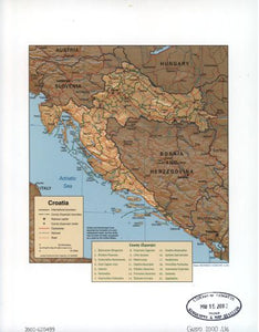 2000 Map Croatia. - 18x24 - Ready to Frame - Croatia Croatia - New York Map Company