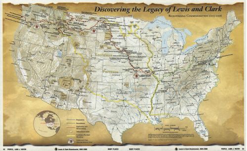 Map of Discovering the legacy of Lewis and Clark: bicentennial commemoration 20 - New York Map Company