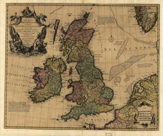 1700 map Les Isles Britanniques: ou sont le Royaume d'Angleterre tire ?de Sped celuy d'Ecosse tire ?de Th. Pont et celuy d'Irlande tire de Petti, Le tout rectifie ?par diverses observations - New York Map Company