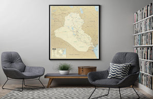 2004 Map| Iraq| Iraq Map Size: 22 inches x 24 inches |Fits 22x24 size - New York Map Company