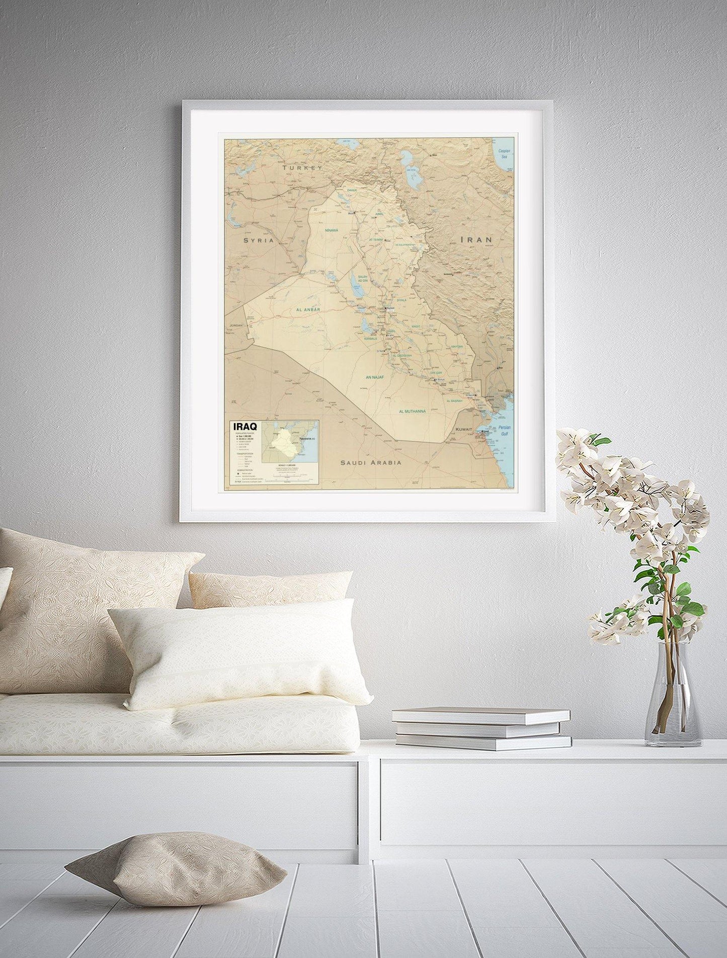 2004 Map| Iraq| Iraq Map Size: 20 inches x 24 inches |Fits 20x24 size - New York Map Company