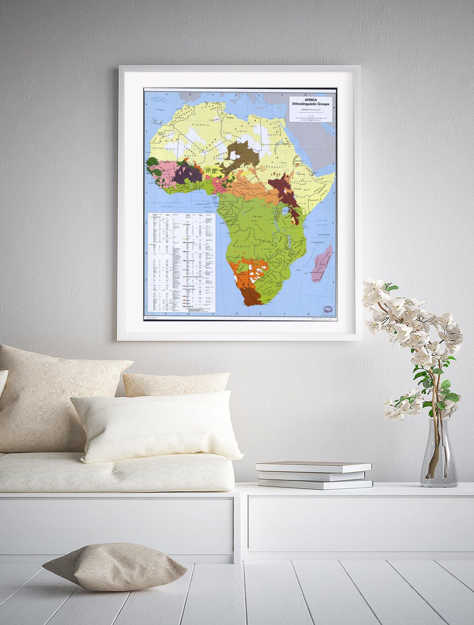 1996 Map| Africa, ethnolinguistic groups| Africa|Ethnology|Languages M - New York Map Company