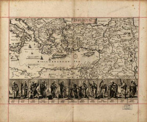 1680 map A mapp of the travels and voyages of the apostles in their mission and in partiular of Saint Paul. - New York Map Company