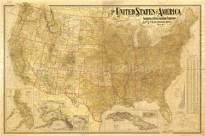 1901 map The United States including all its newly acquired territory. Map Subjects: