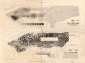 1894 to 1895 map The Tenement-House Committee maps Map of the of City of New York. Map Subjects: Manhattan | Manhattan New York | NY | New York | New York | Population |