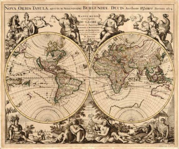1694 map Nova orbis tabula, ad usum serenissimi Burgundiae Ducis - New York Map Company