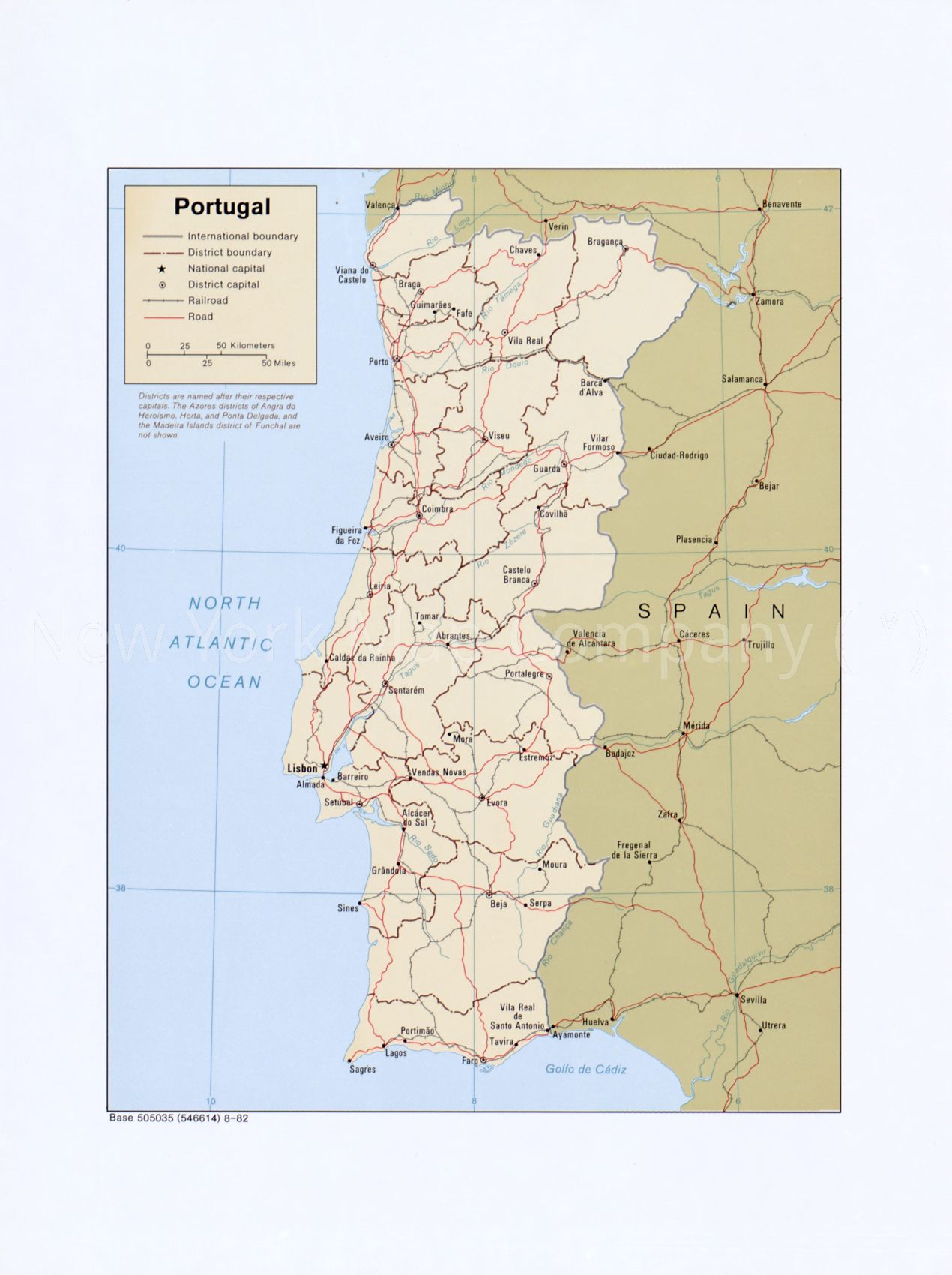 1982 map Portugal. Map Subjects: Portugal