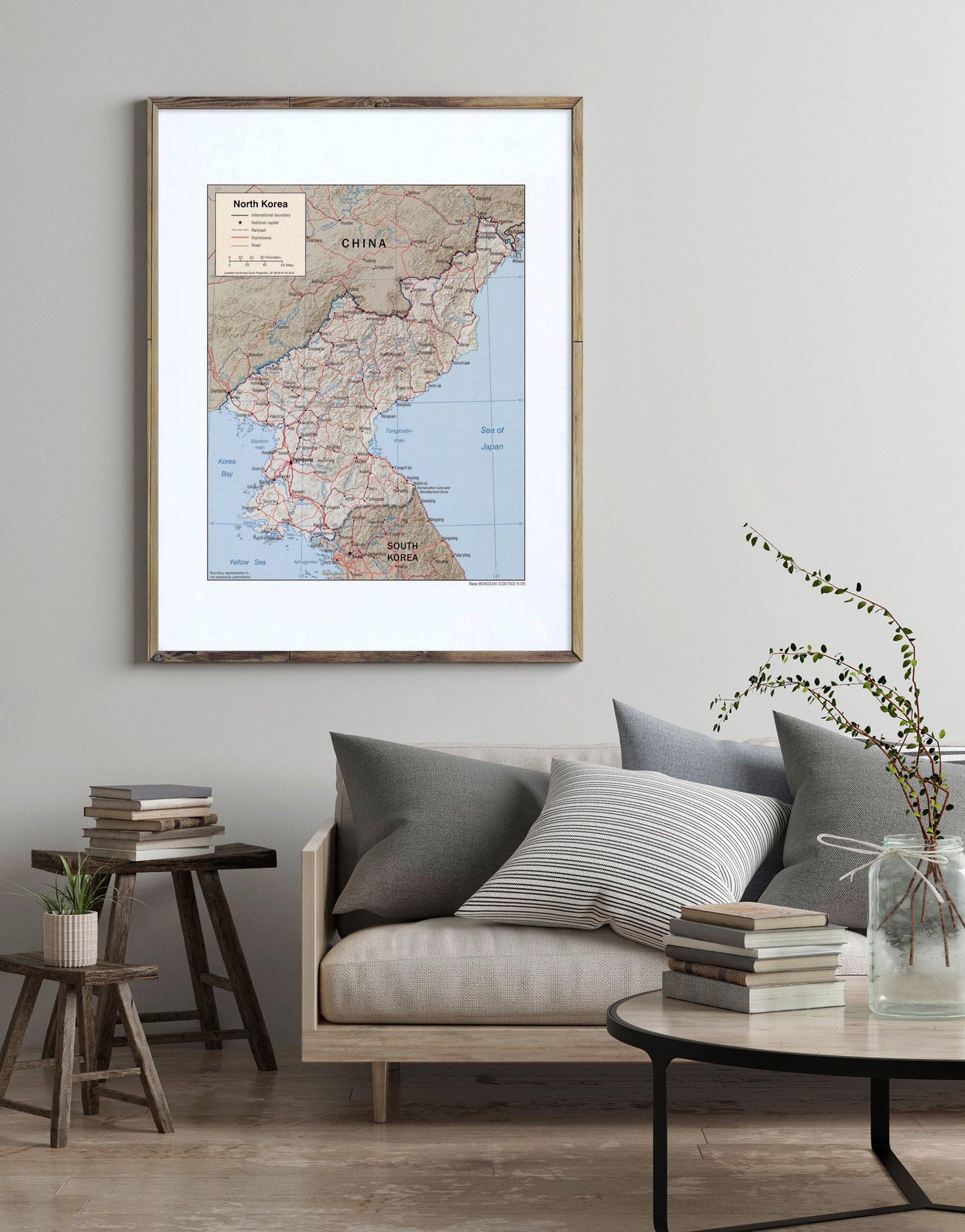 2005 Map| North Korea| Korea North Map Size: 18 inches x 24 inches |Fi - New York Map Company