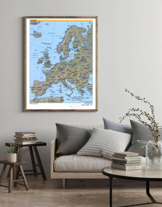 2005 Map| Europe| Europe Map Size: 18 inches x 24 inches |Fits 18x24 s - New York Map Company