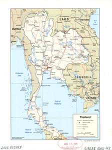 2002 map Thailand. Map Subjects: Roads | Thailand