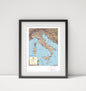 2004 Map|Title: Italy|Subject: Italy 18 inches x 24 inches |Fits 18x24 size fram - New York Map Company