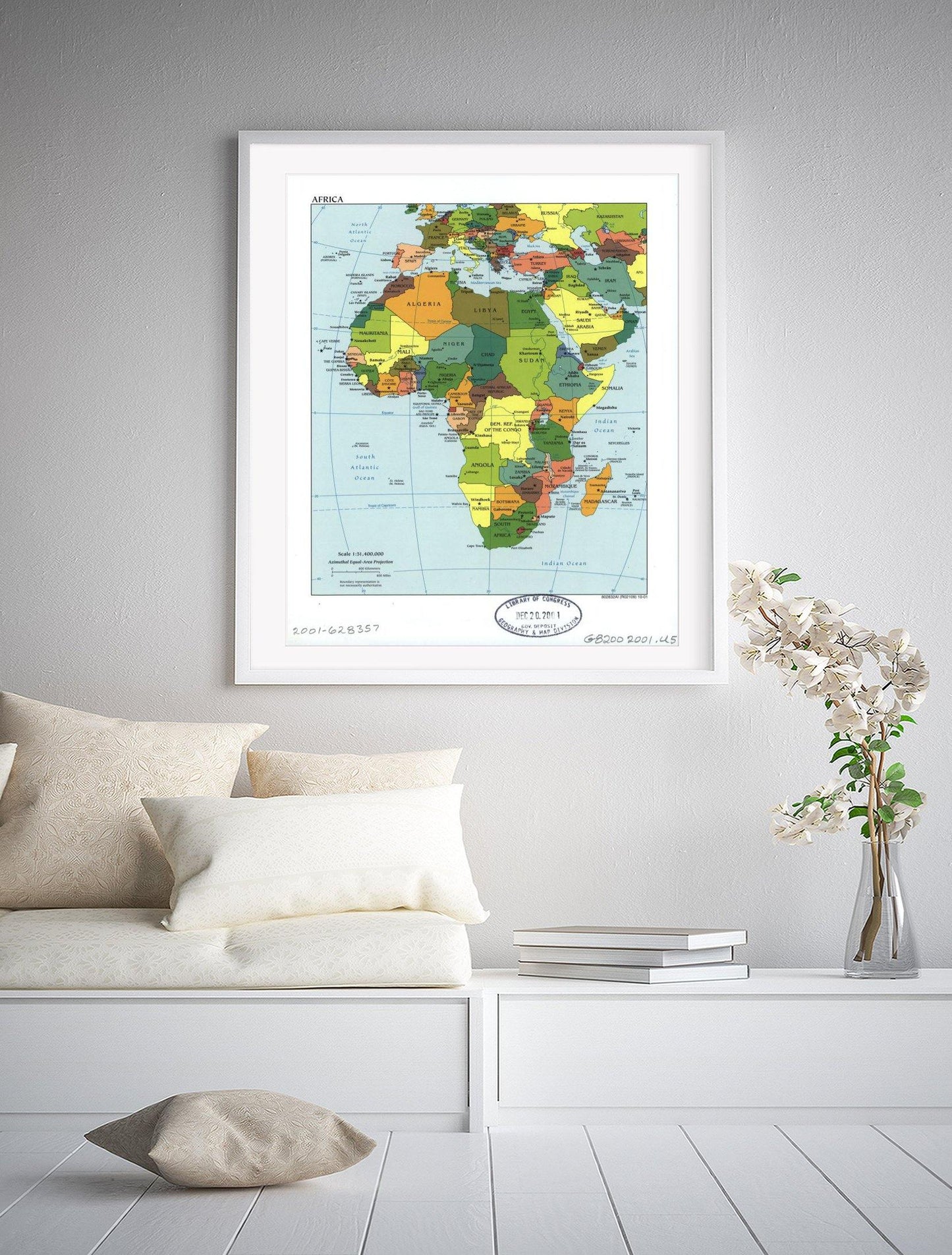 2001 Map| Africa| Africa Map Size: 20 inches x 24 inches |Fits 20x24 s - New York Map Company