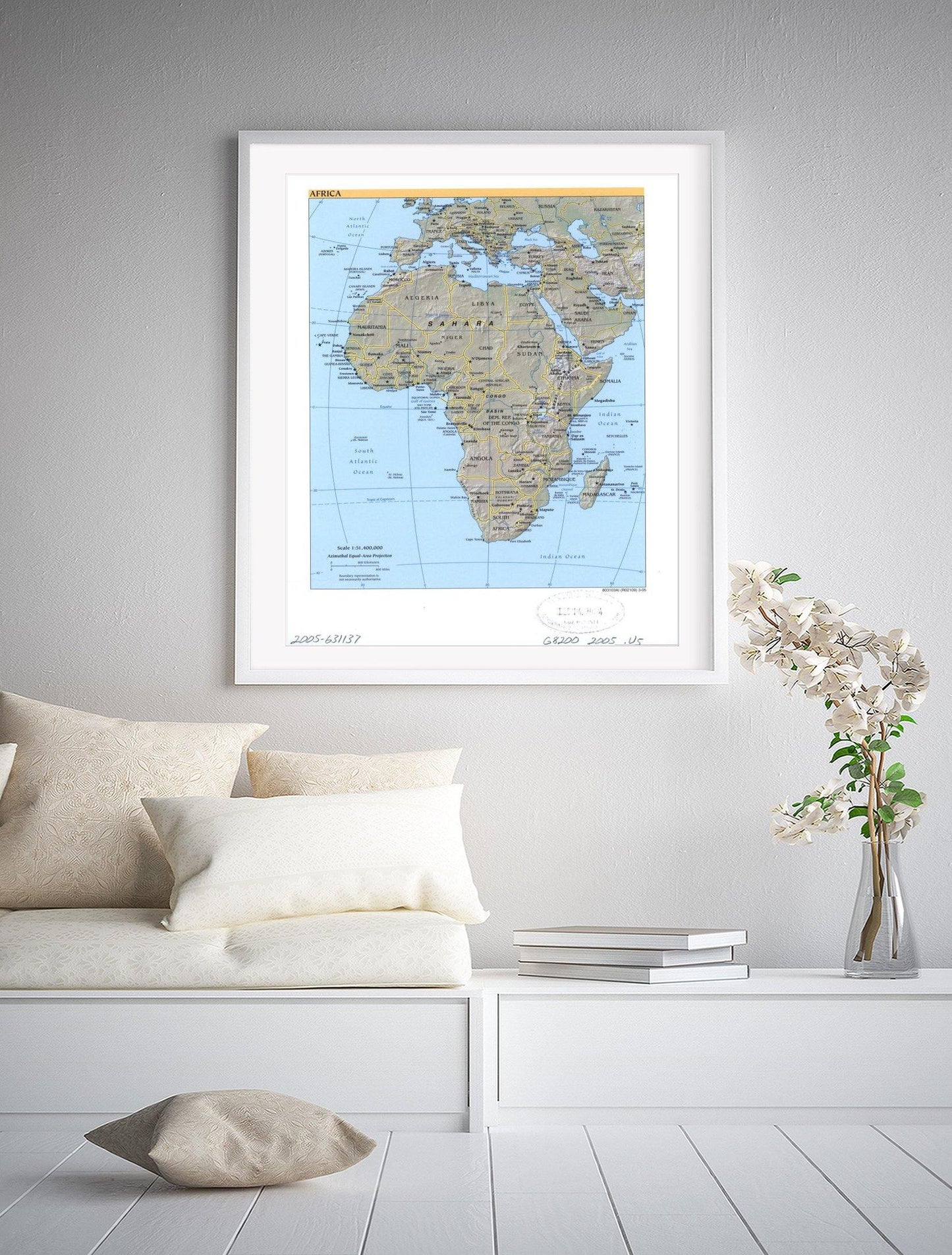 2005 Map| Africa| Africa Map Size: 20 inches x 24 inches |Fits 20x24 s - New York Map Company